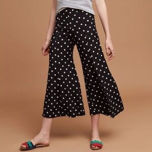 Anthropologie Maeve Polka Dot Crop Culotte Pant